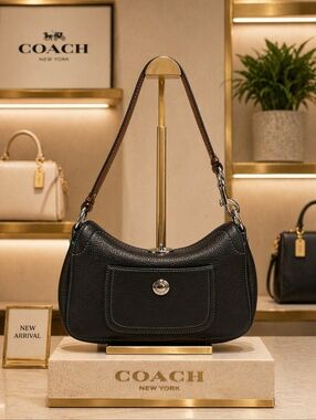 Coach Hobo Black Small Chelsea Turnlock Shoulder Hand Bag